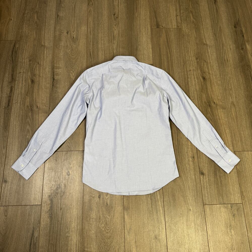 J.Crew Slim Bowery Performance Dress Shirt Mens S Blue AU829 Spread Collar LS - Picture 6 of 8